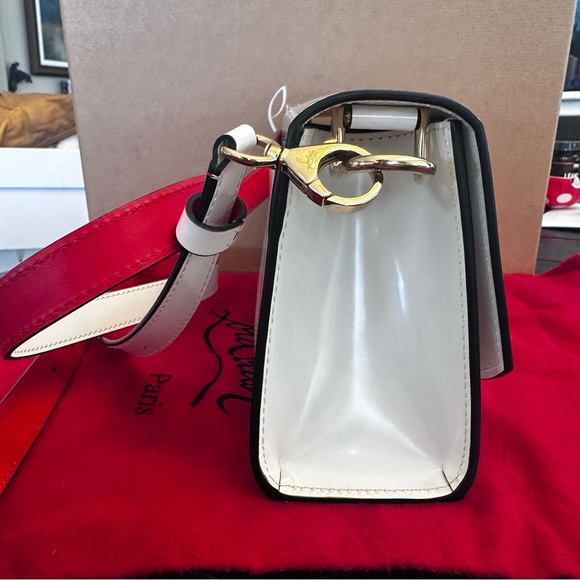Christian Louboutin Large Loubi54 Crossbody White Leather Clutch - Picture 5 of 11